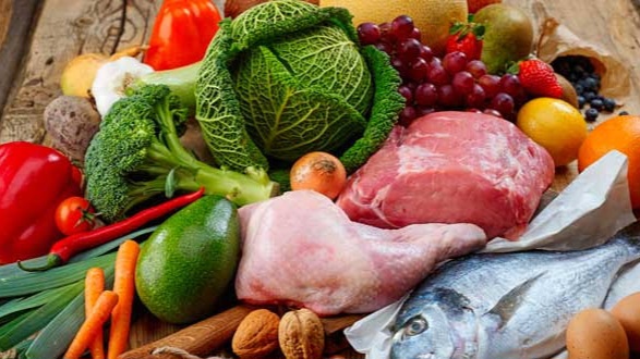 Ingredientes frescos no mercado